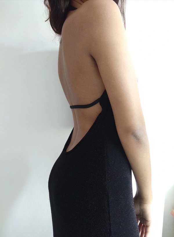 Promod Backless Prom Dress - Black, S