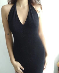 Promod Backless Prom Dress - Black, S