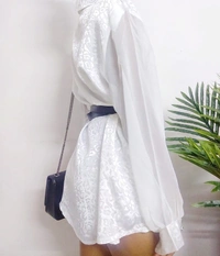 White Leopard Shirt  - White, XL