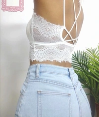 Lacey Bustier In Creamy White  - Creamy White , Free Size