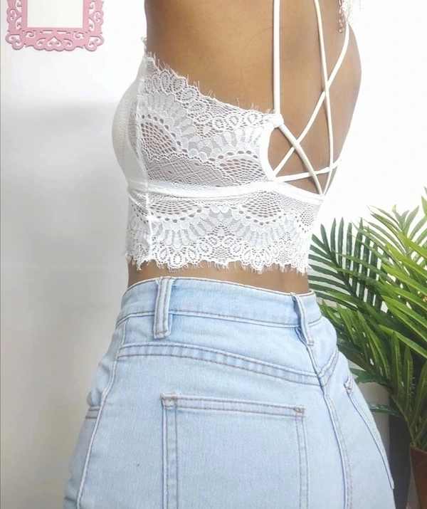 Lacey Bustier In Creamy White  - Creamy White , Free Size