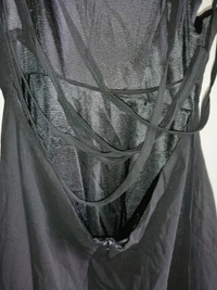 Backless Tie Up Dress - Black, S