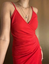 Shein Assymetrical Dress - Red, Xs