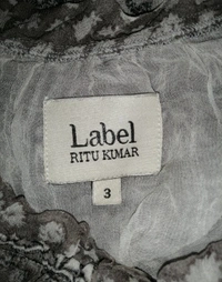 Label Ritu Kumar Dress - Grey , 3