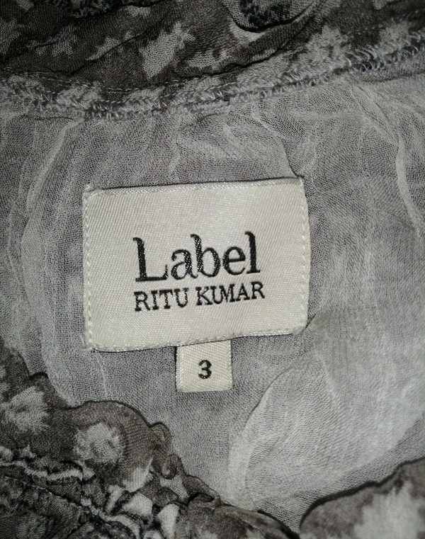 Label Ritu Kumar Dress - Grey , 3