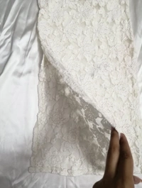 White Lace Bodycon Dress - White, S
