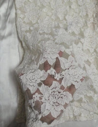 White Lace Bodycon Dress - White, S