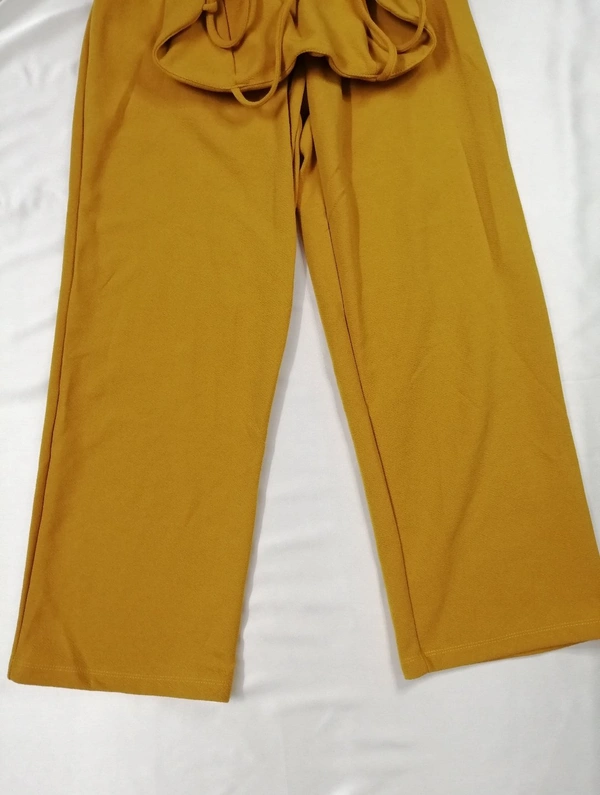 Backless Jumpsuit - Mustard , S
