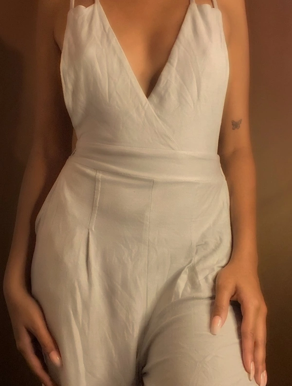 Sage Backless Jumpsuit/Overall  - Sage, S-M