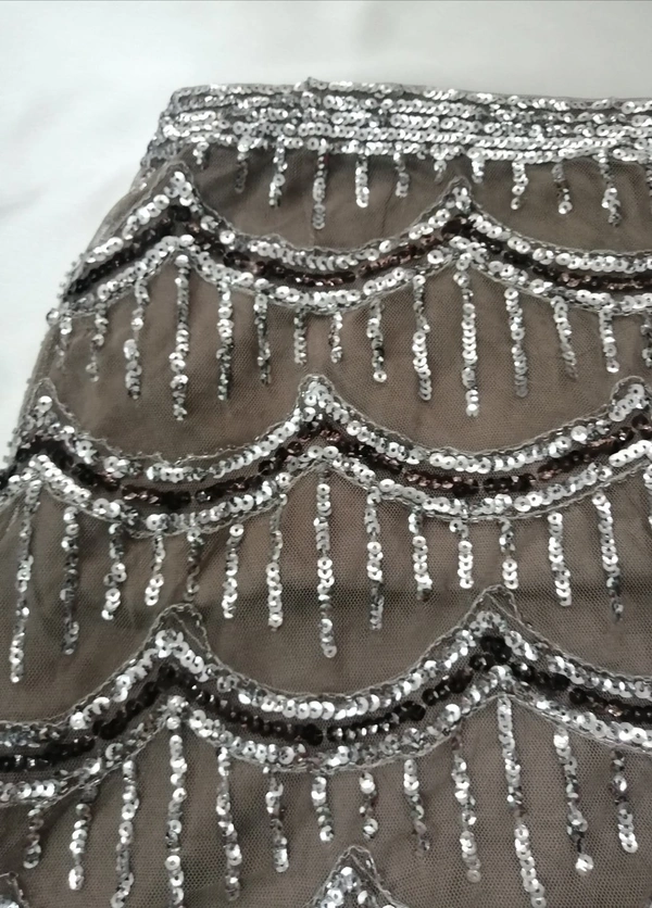 F21 Sequin Skirt - Khaki, S