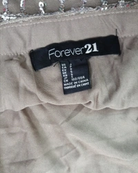 F21 Sequin Skirt - Khaki, S