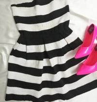 Bandage Dress - B&W, M/L