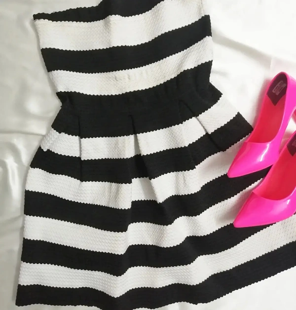 Bandage Dress - B&W, M/L