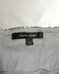 Valley Girl Sequin Skirt  - Grey , M