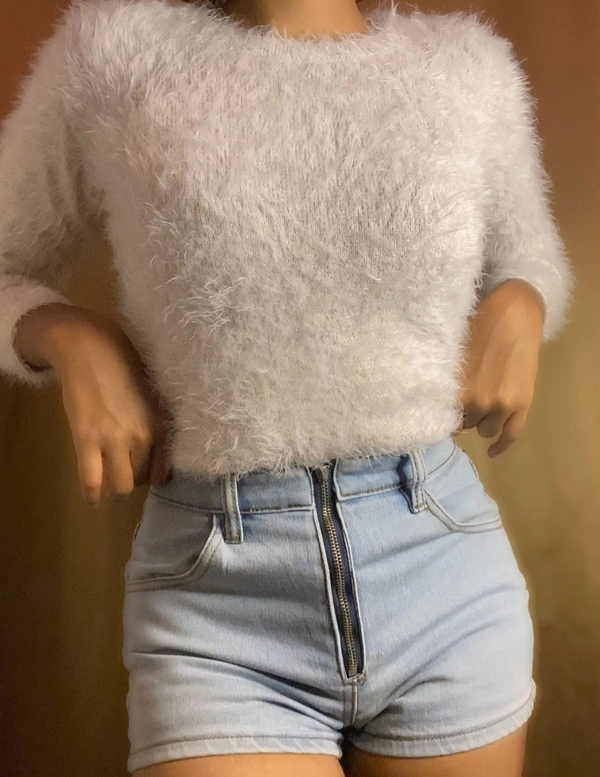 Fuzzy Sweater - Blush, S
