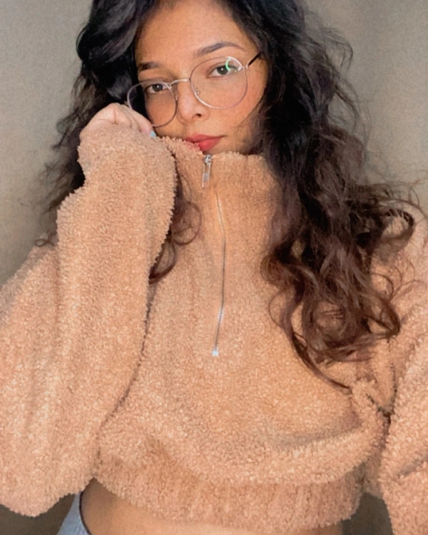 Zaful Teddy Jumper - Tan, S