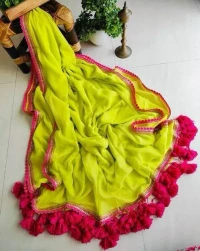 Trending Bollywood Saree With Fancy Lace