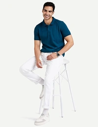 Men's Solid Cotton Rich Polo T Shirt | Collar Tshirts | Half Sleeves | Plain-Regular Fit (Available in Plus Size) - Ford Teal, Ford Teal