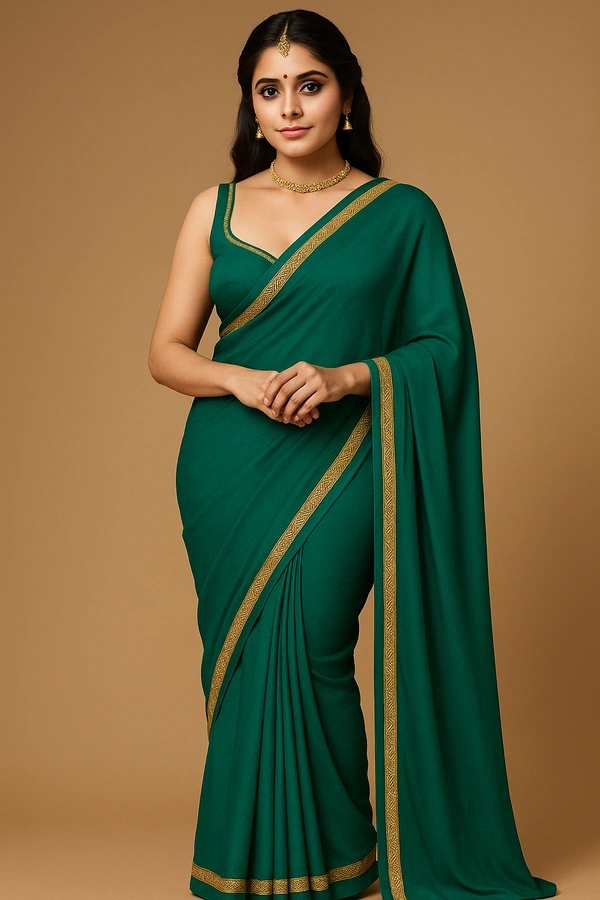 deep gren saree 