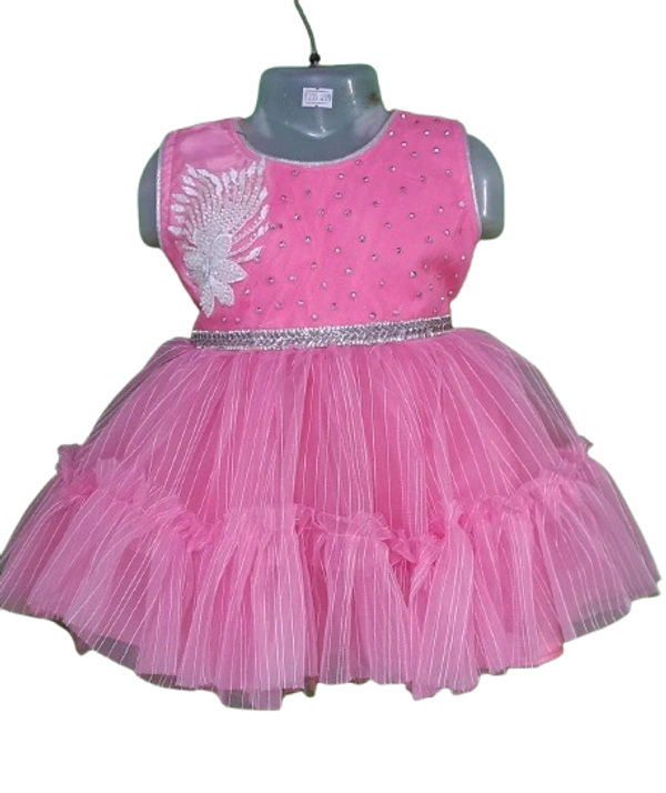 Baby Girls Midi/Knee Length Party Dress  (Pink, Sleeveless)