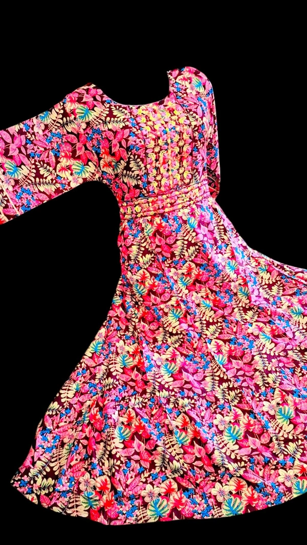 ANARKALI Printed round Ghera Kurti
