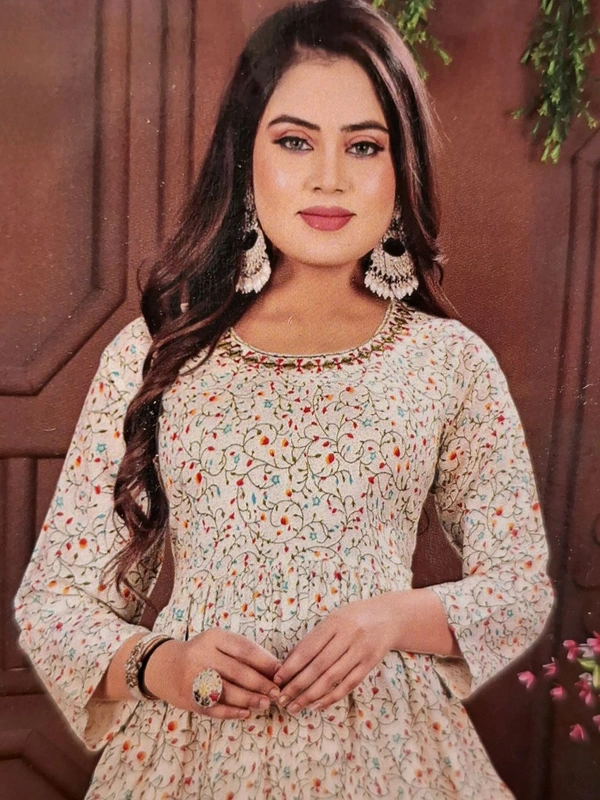 Round Reyon Kurti - XL , XXL