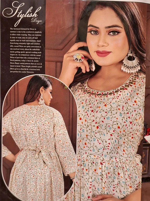 Round Reyon Kurti - XL , XXL