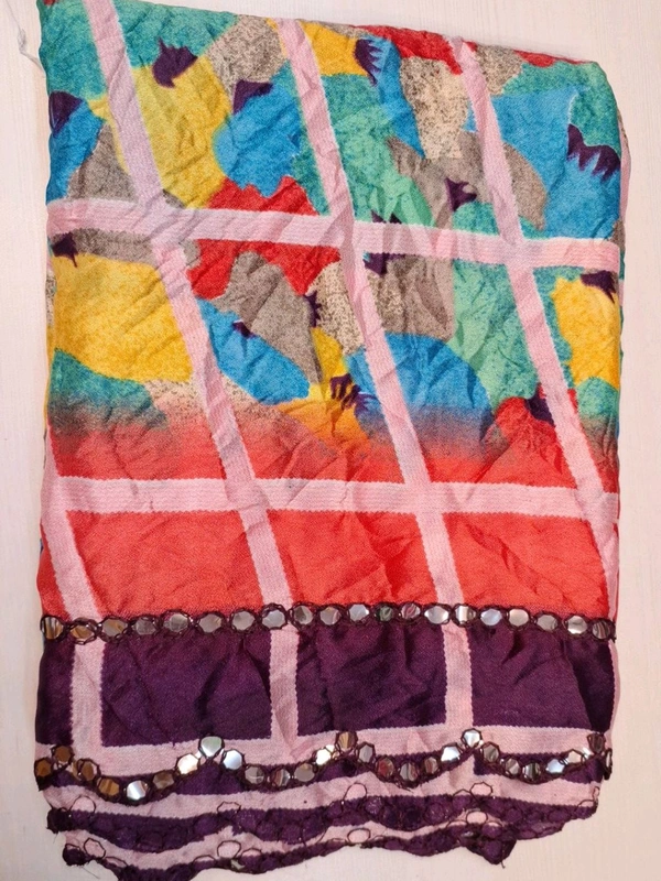 MIRROR Border MULTI Colours Fancy Saree