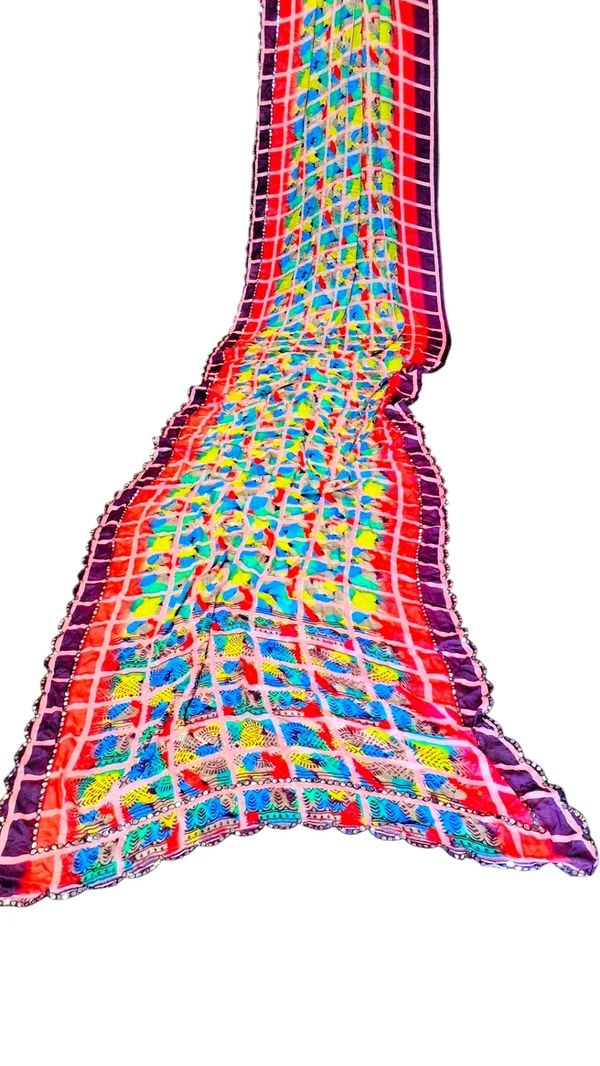 MIRROR Border MULTI Colours Fancy Saree
