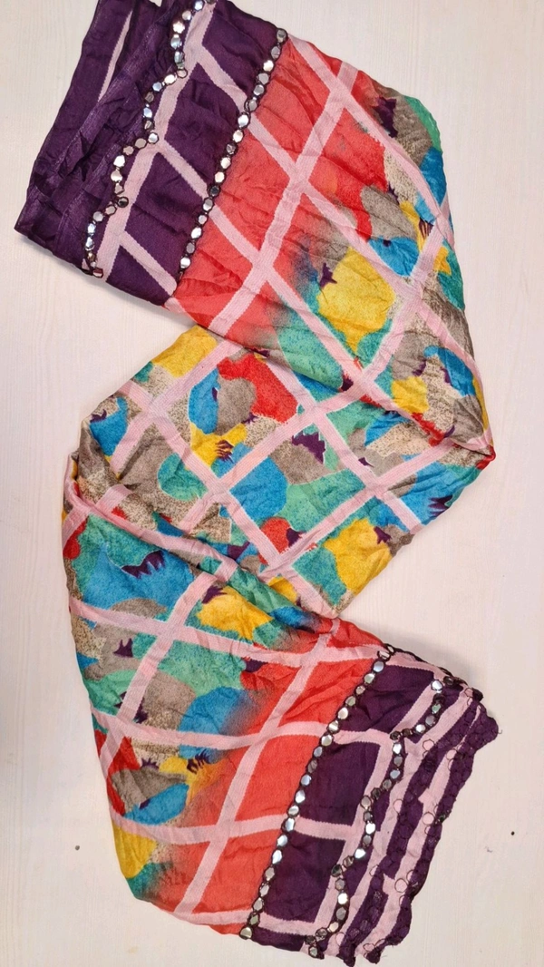 MIRROR Border MULTI Colours Fancy Saree