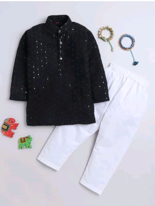 KURTA For Kids Black  Colour - Black