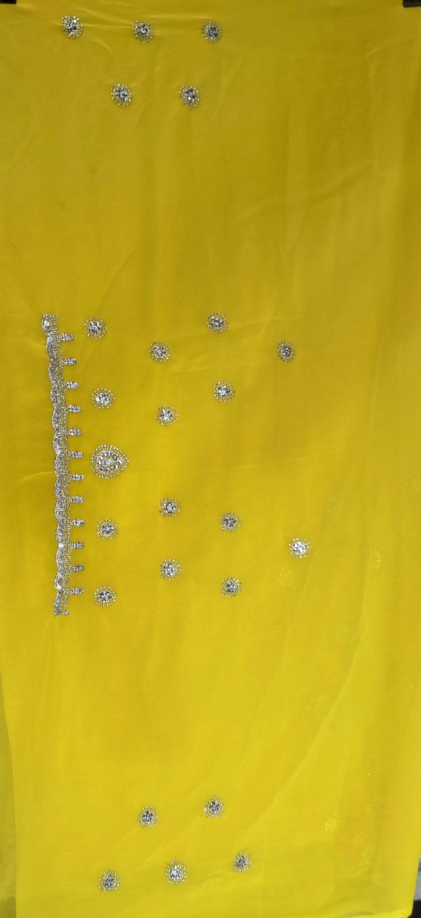 MOHINI yellow Saree With Wide Fancy Border