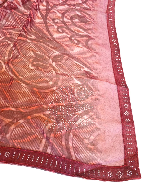 MUMTAJ Saree With Unstitched Blouse Pice - Fuchsia Pink