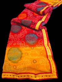 JAIMALA RED-Yello With Siquence Fancy Lace