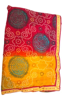JAIMALA RED-Yello With Siquence Fancy Lace