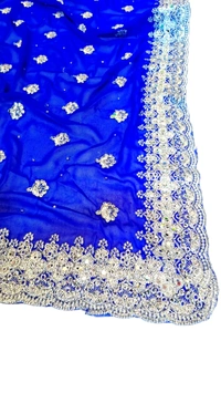 BLUE HEAVY Work Fancy Saree