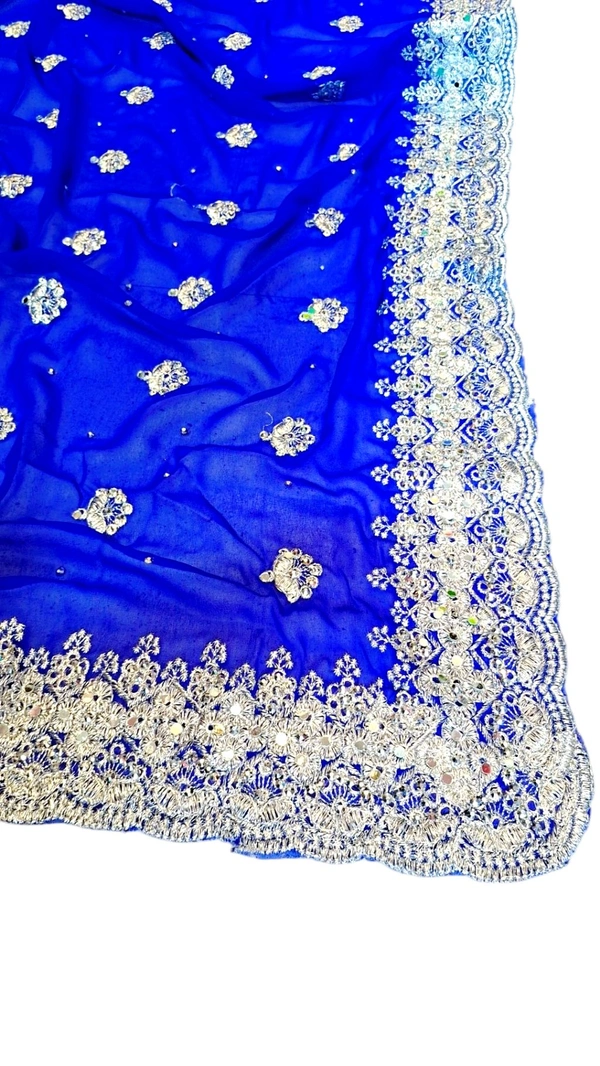 BLUE HEAVY Work Fancy Saree