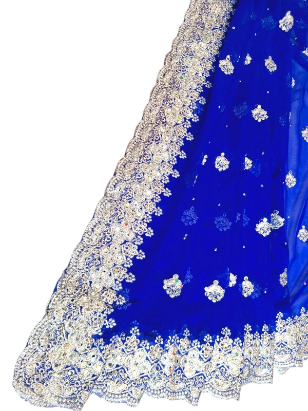 BLUE HEAVY Work Fancy Saree