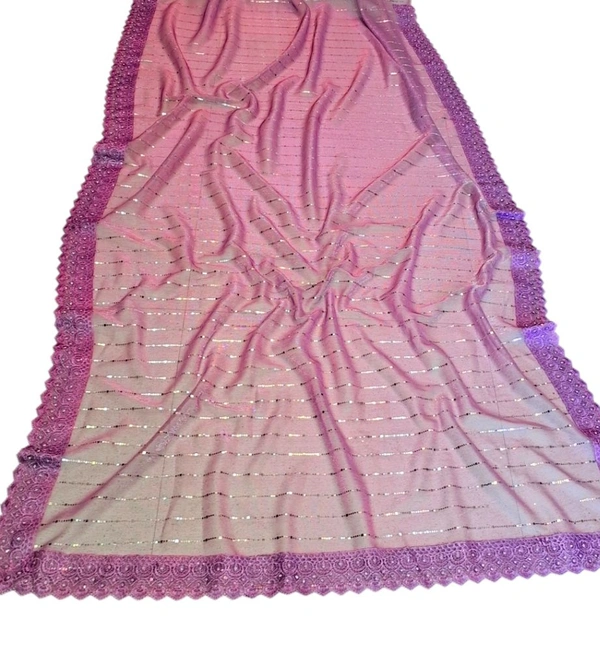 JASMIN Fancy Heavy Border Georgette Saree - Kobi