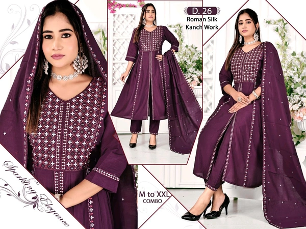 Round Full Pair Mirror Work Kurti - XL