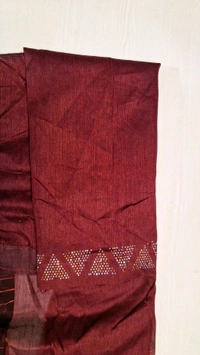 BANDHEJ Maroon Heavy Work Bridal Saree - Guardsman Red