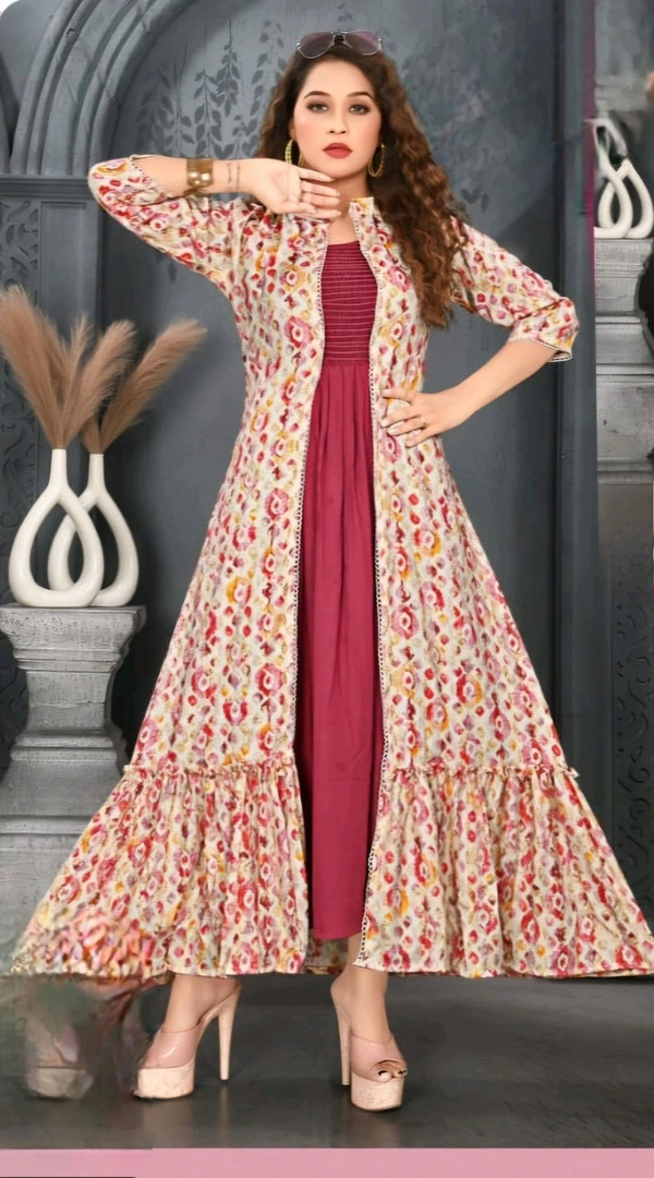 PURNIMA Strappy Dress with Gown | Cotton U Cut Neck Dress for Women | Floral Dress | Printed Dress | Festive/Casual Dress | Dress for Women's | Straight Dress - XL