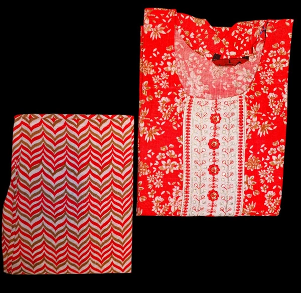 KURTI PANT SET Red colour