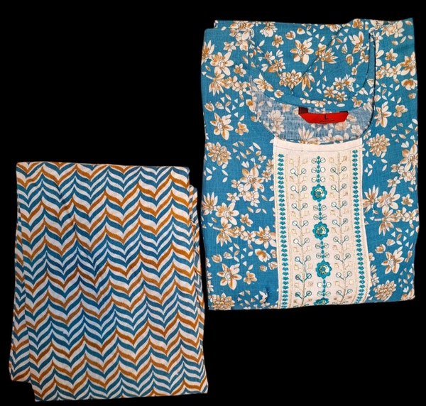 KURTI PANT SET In Blue Color 