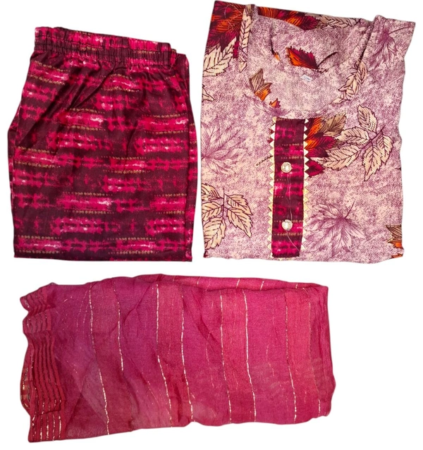 KURTI PANT DUPATAA SET 