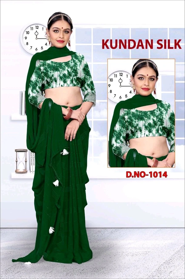 KUNDAN Saree With Blouse 