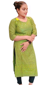 SEQUENCE WORK KURTI.. Dress for Women - XL, Mint Green