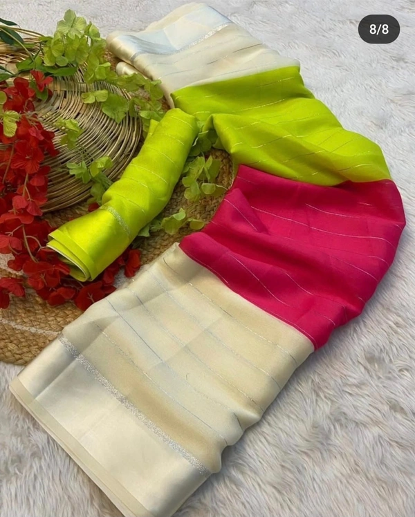 PUSHPA - 2  SOLID- PLAIN BOLLYWOOD SAREES - 