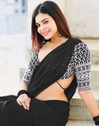 HEENA BLACK FANCY SAREE