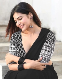 HEENA BLACK FANCY SAREE